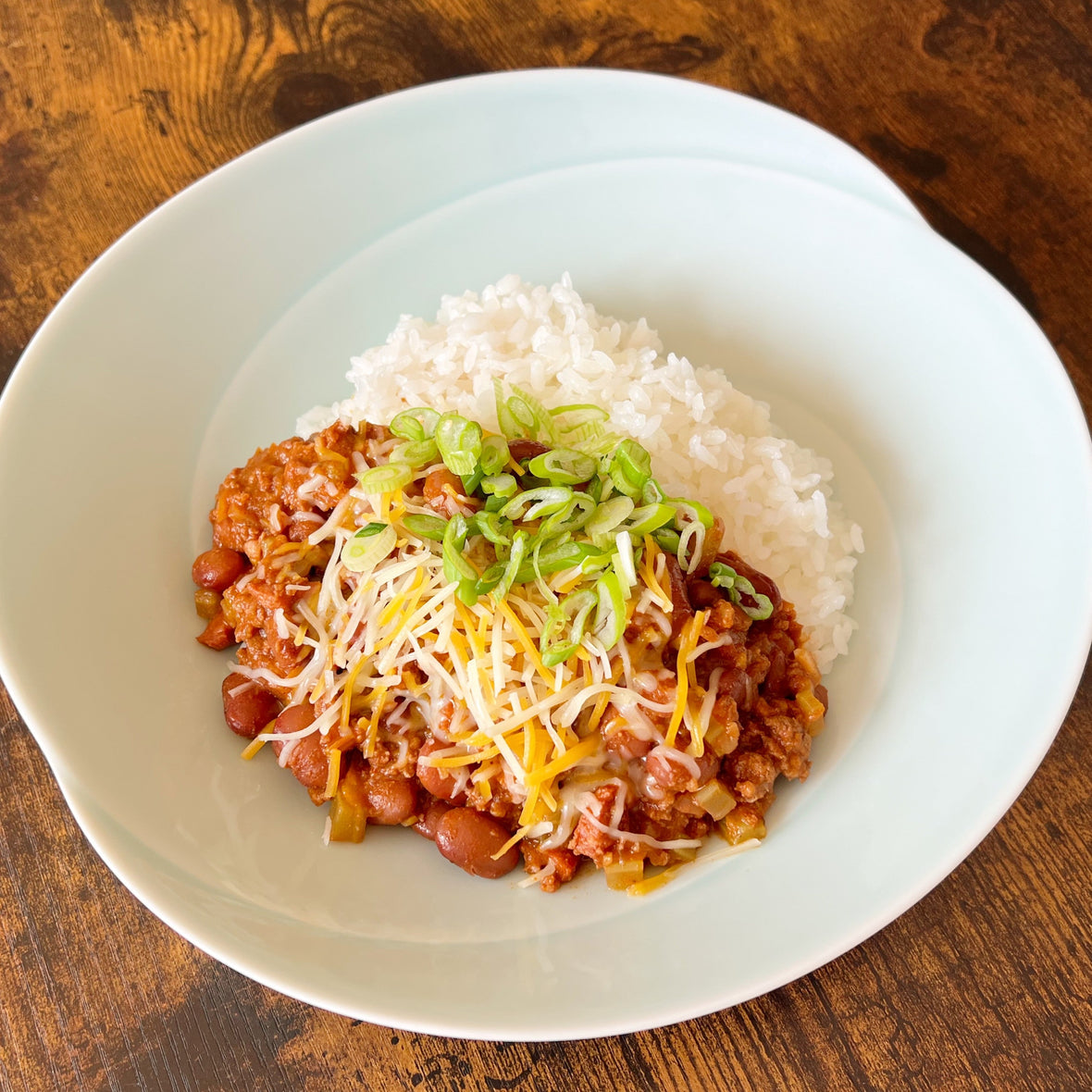 chili beans with rice 