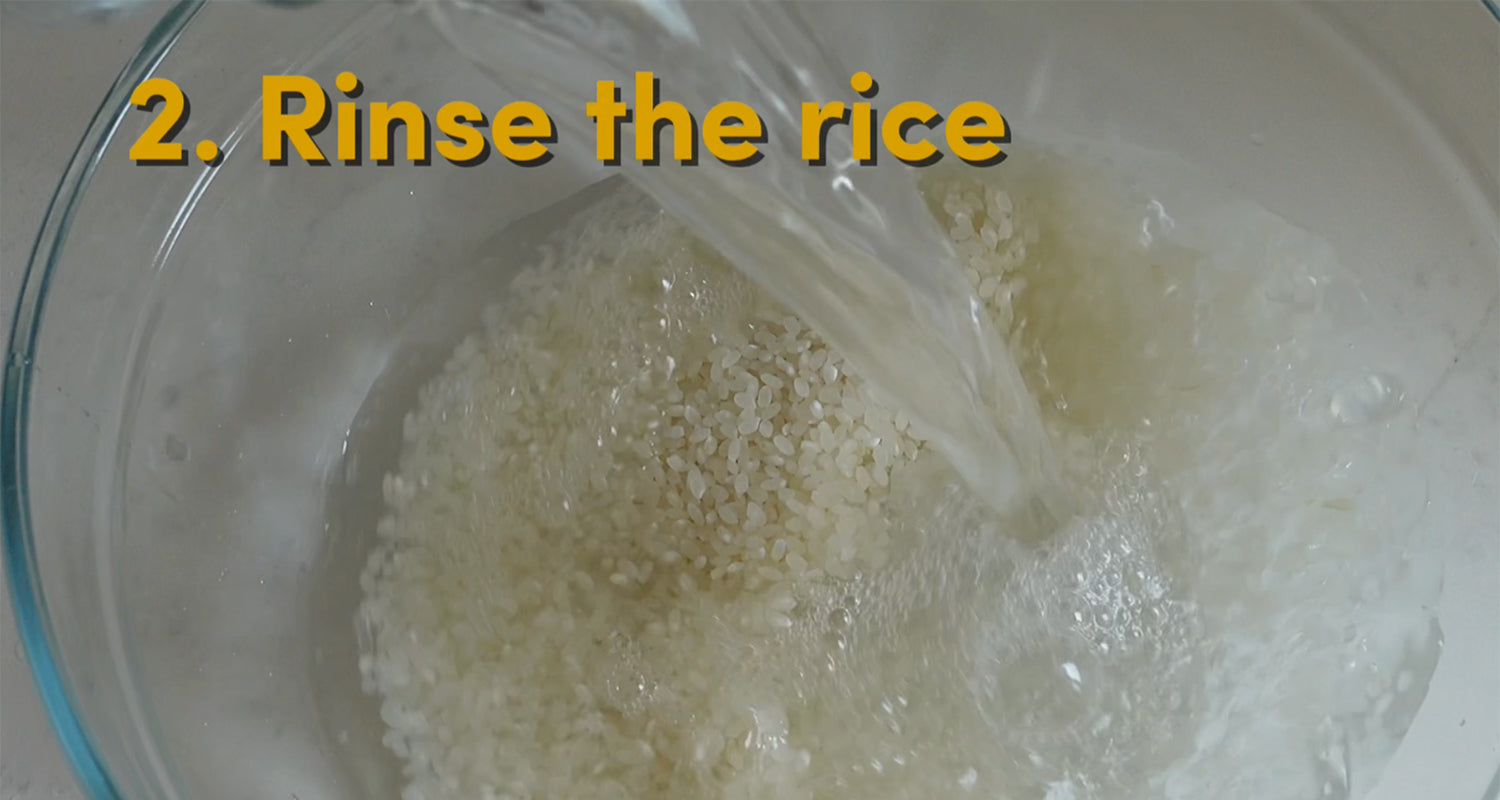 rinse the rice