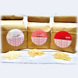 Yumepirika Comparing the Tastes of 3 Kind of Milling Rate Rice -ゆめぴりか精米歩合食べ比べセット 白米・5分・玄米-