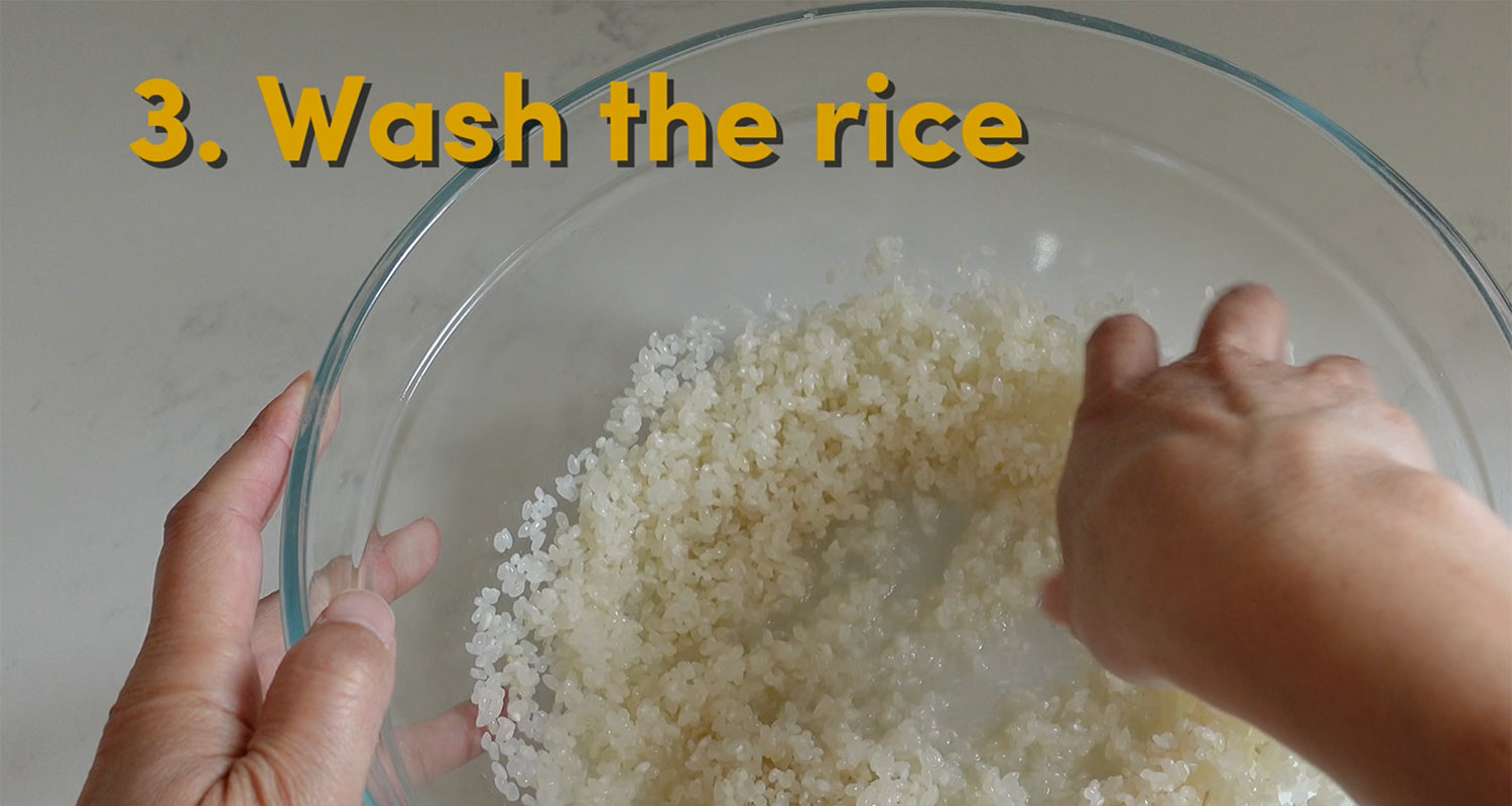 wash the rice