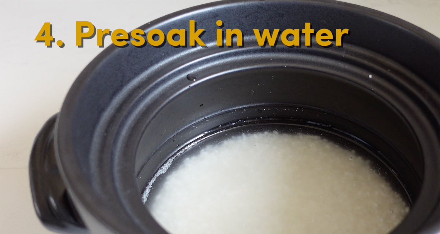 presoak in water