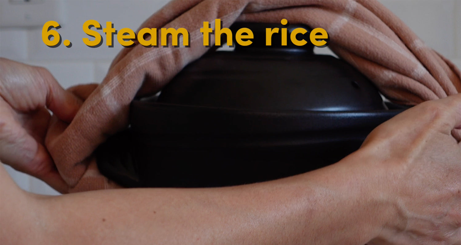 steam the rice