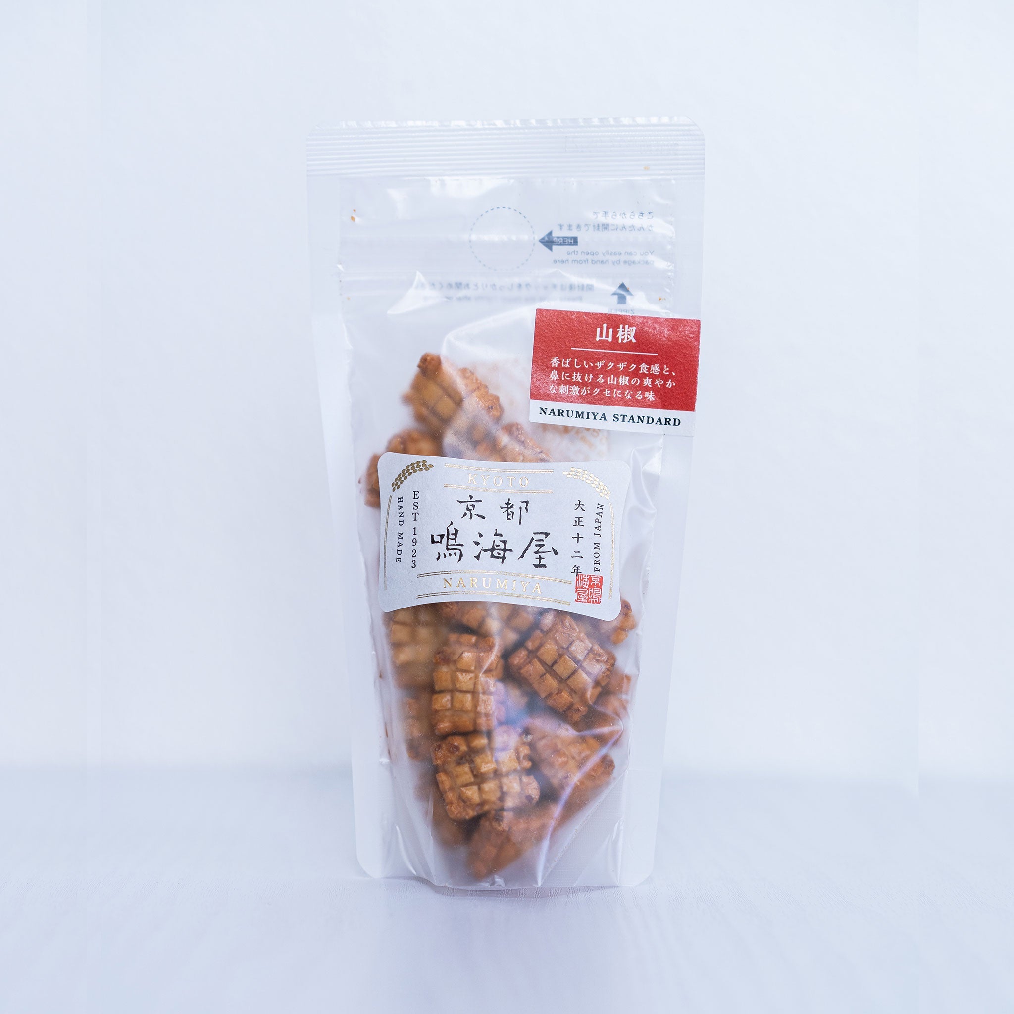 【Narumiya】Rice crackers "Japanese pepper" - 山椒おかき - 50g