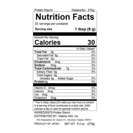 【NAKAMURA】Hokkaido potato starch 未粉つぶ片栗粉　270g