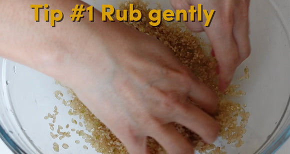 rub gently