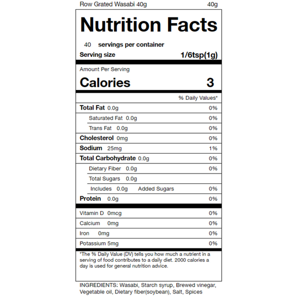 Fresh Grated Japanese Wasabi