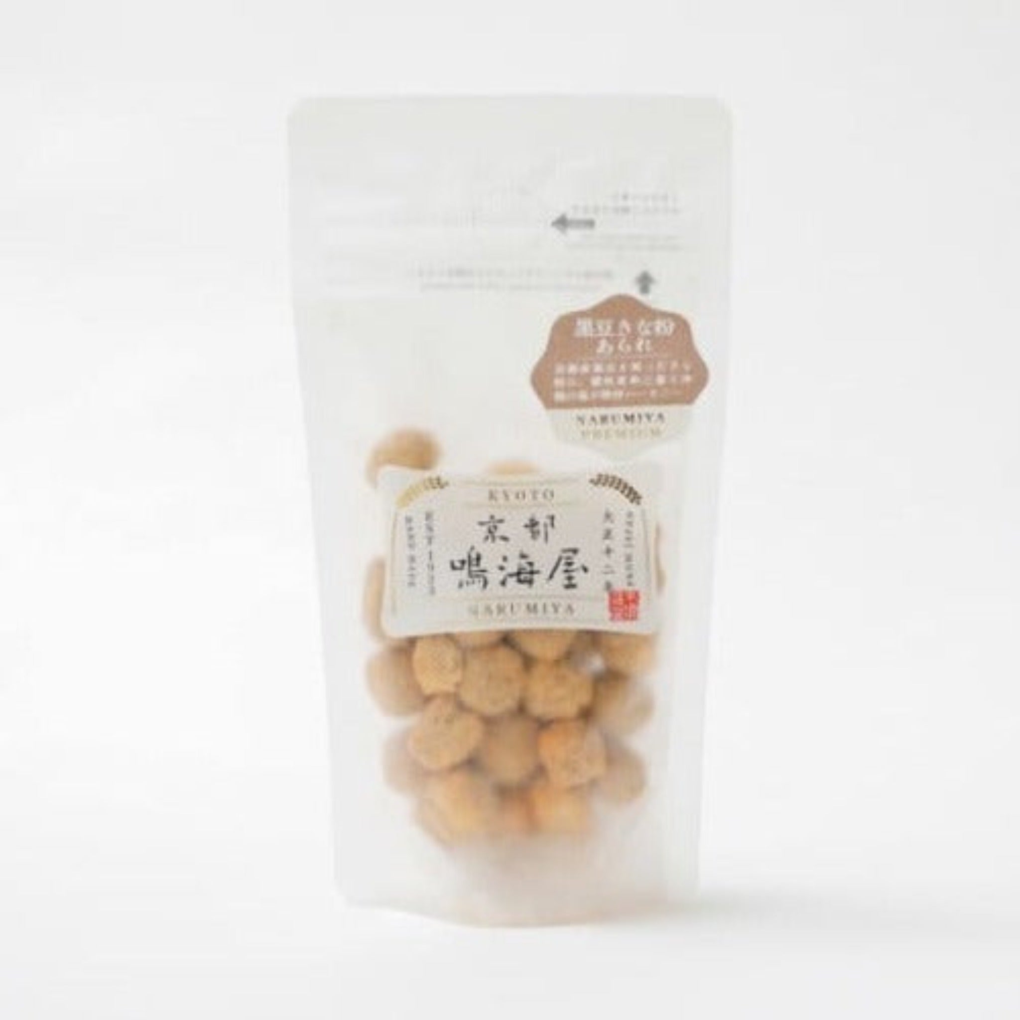 【Narumiya】Rice crackers "Black soybeans and soybean flour" - 黒豆きな粉 - 28g