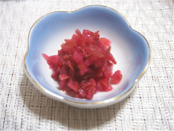 Finely chopped crunchy pickled plum -かりかり梅(刻み)- 60g