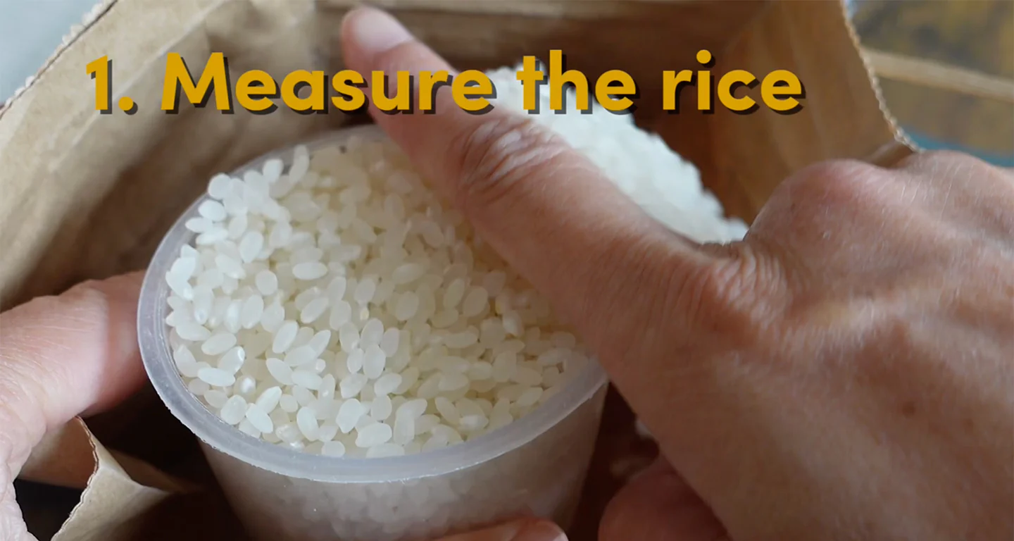 measure the rice